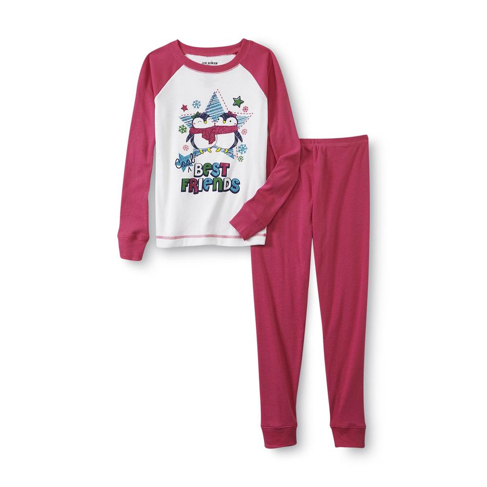 Joe Boxer Girl's 2-Pairs Christmas Pajamas - Penguins
