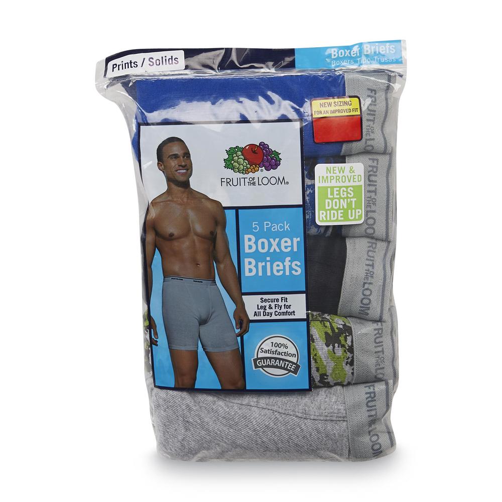 Fruit of the Loom Men's 5-Pack Boxer Briefs - Assorted
