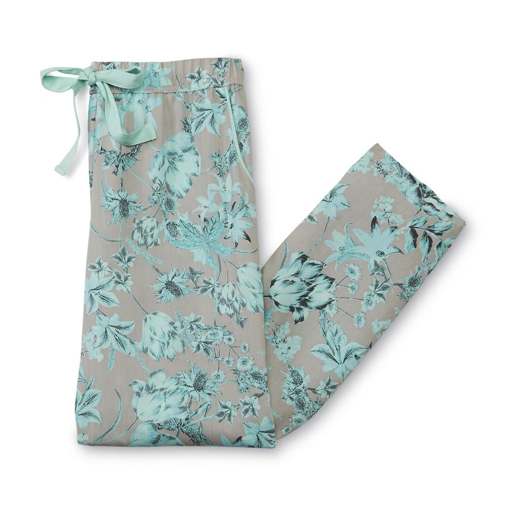 Jaclyn Smith Women's Plus Pajama Pants - Floral Print