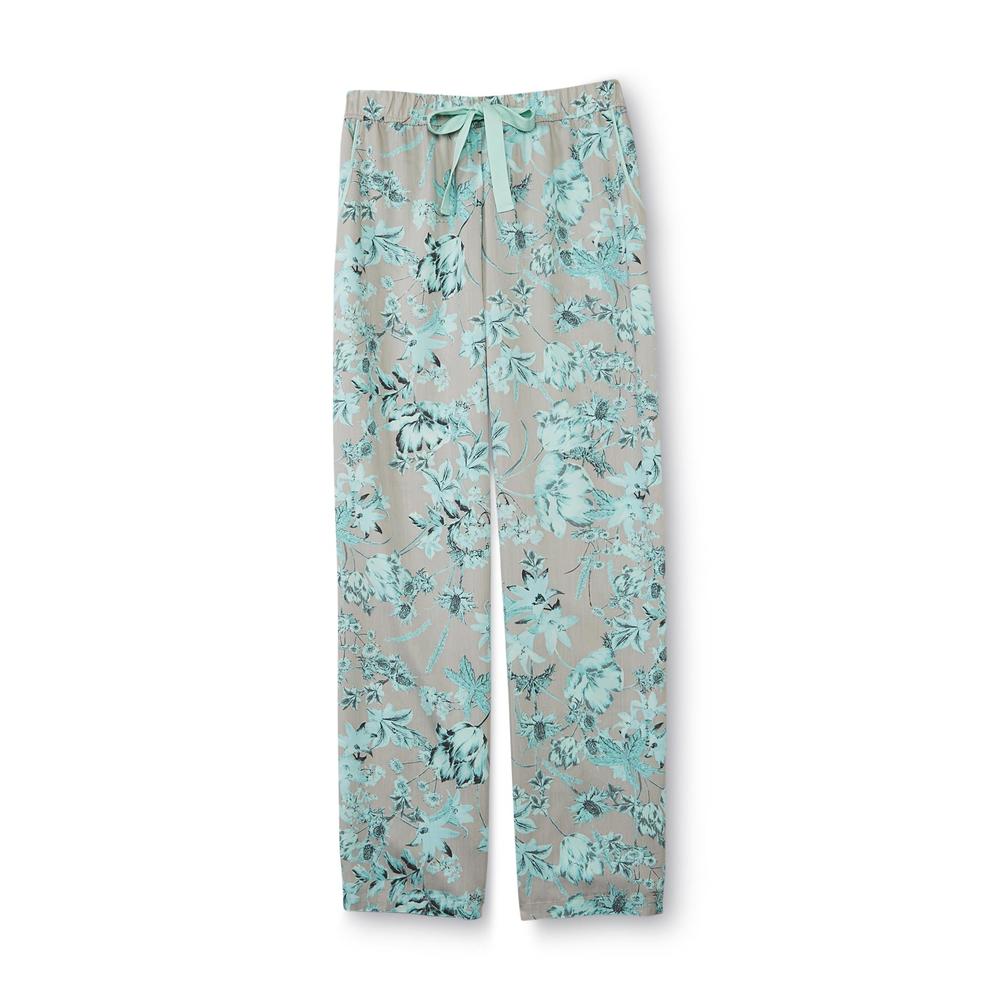 Jaclyn Smith Women's Plus Pajama Pants - Floral Print