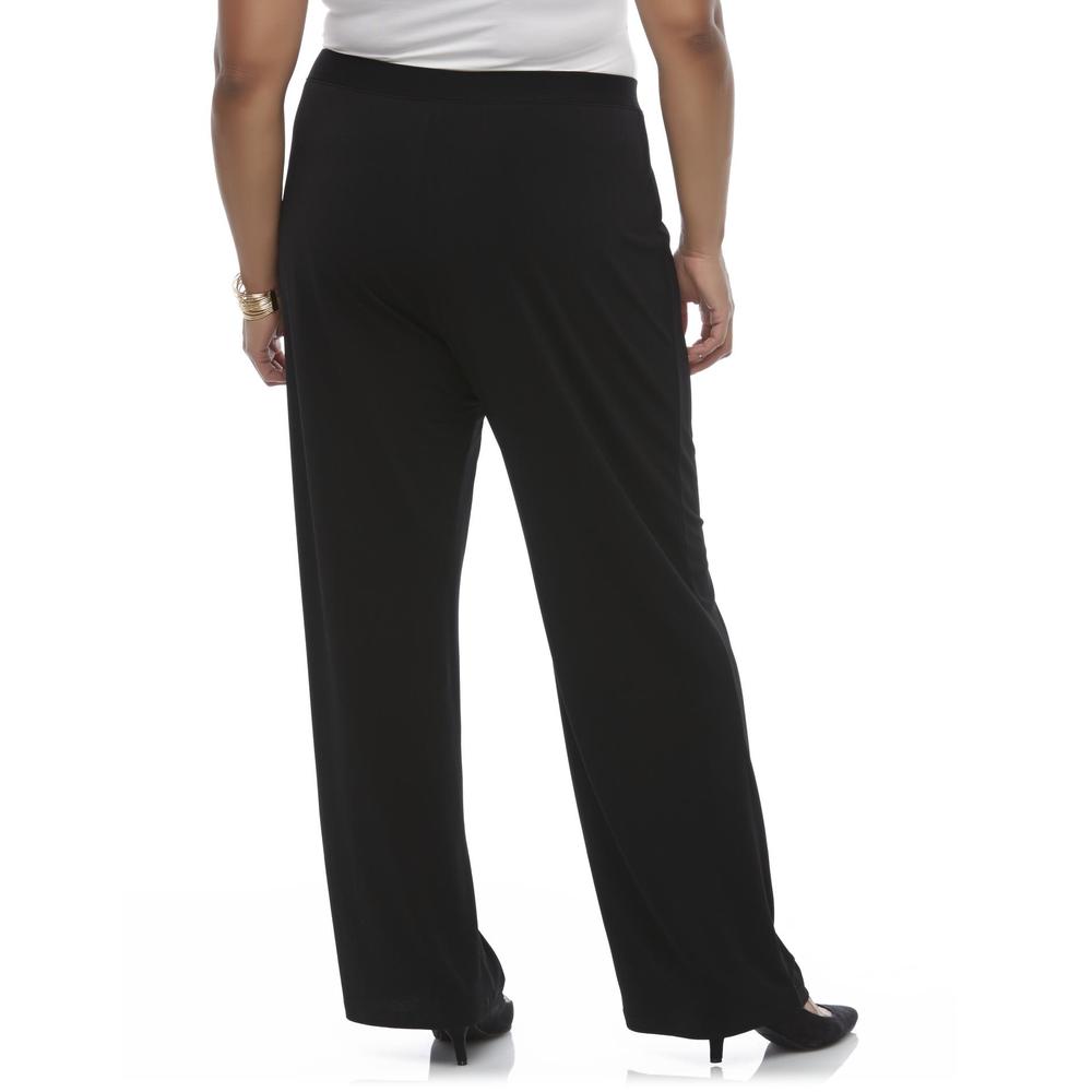 Jaclyn Smith Women's Plus Slim & Smooth Knit Pants
