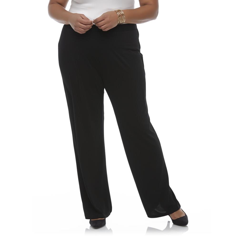 Jaclyn Smith Women's Plus Slim & Smooth Knit Pants