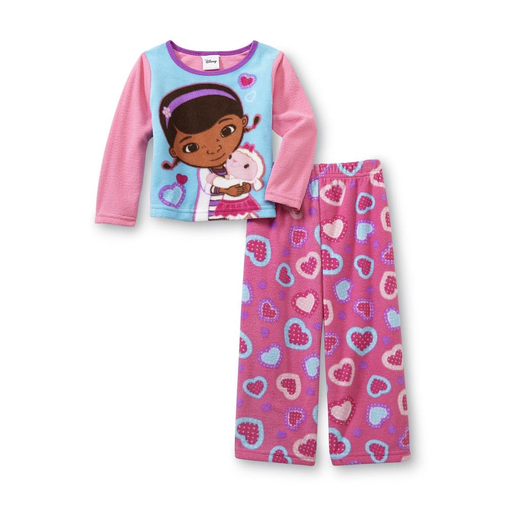 Disney Doc McStuffins Toddler Girl's Fleece Pajama Shirt & Pants - Dottie & Lambie