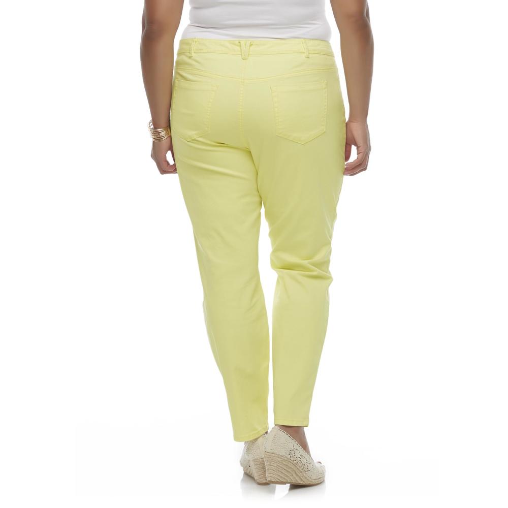 Jaclyn Smith Women's Plus Angel Fit Colored Jeans