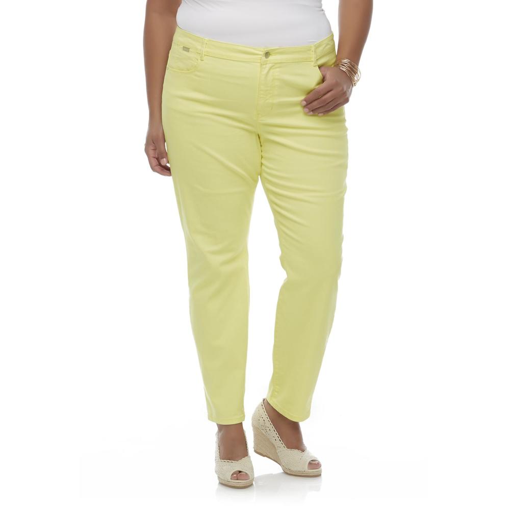 Jaclyn Smith Women's Plus Angel Fit Colored Jeans