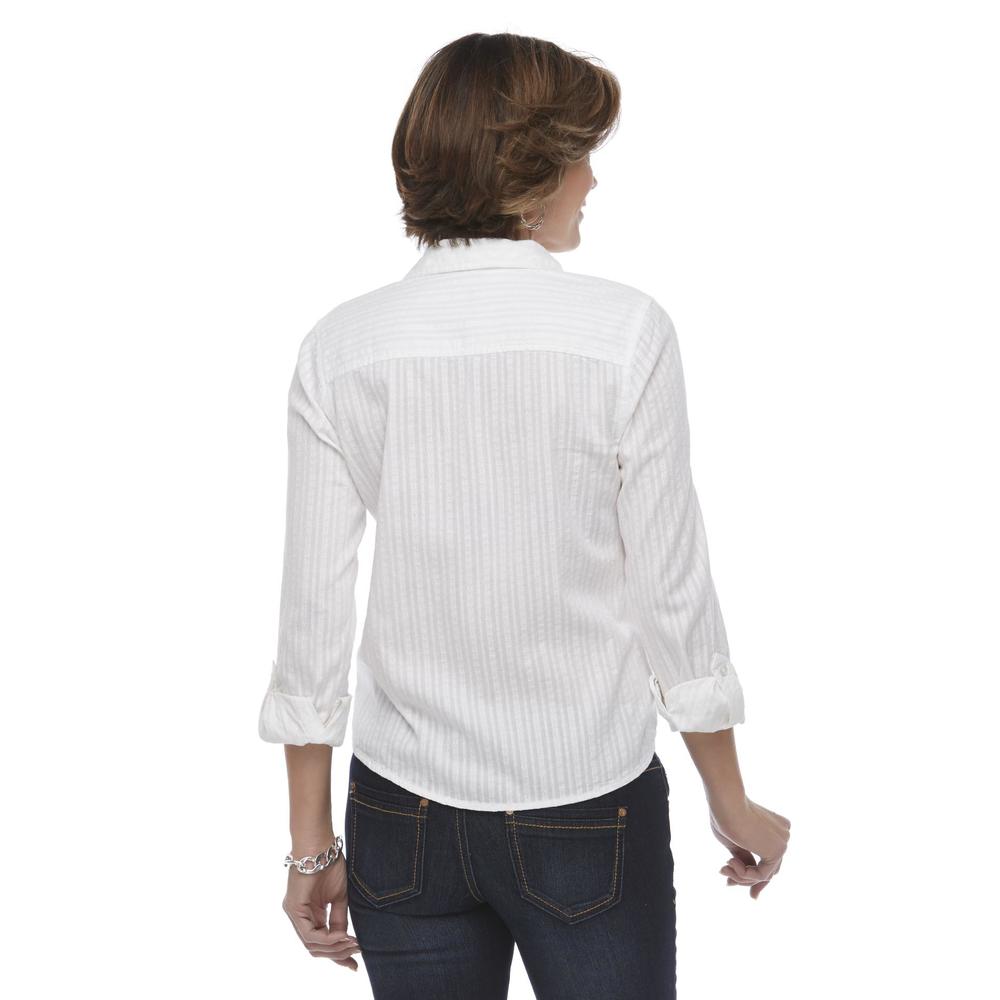 Basic Editions Women's Textured Shirt