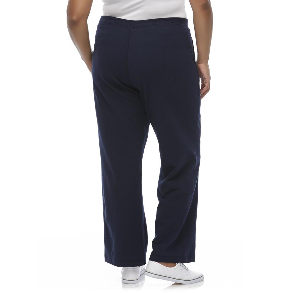 Basic Editions Women's Plus French Terry Pants