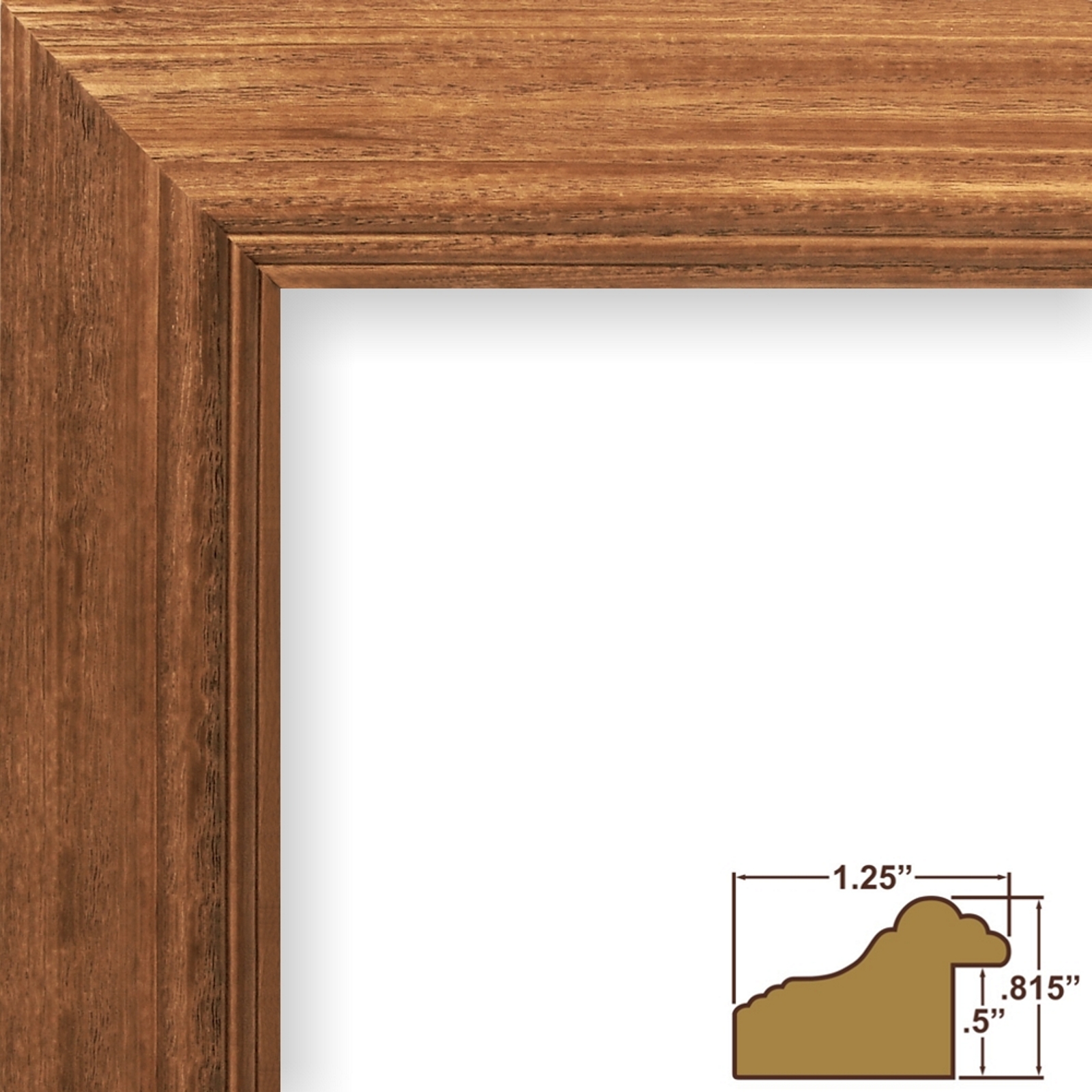 Craig Frames Inc Traditional Rich Brown Ash Solid Wood Picture Frame (521138)