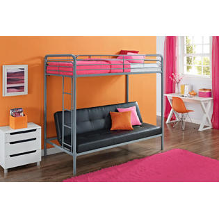 Essential Home Black Payton Twin Over Futon Bunk Bed