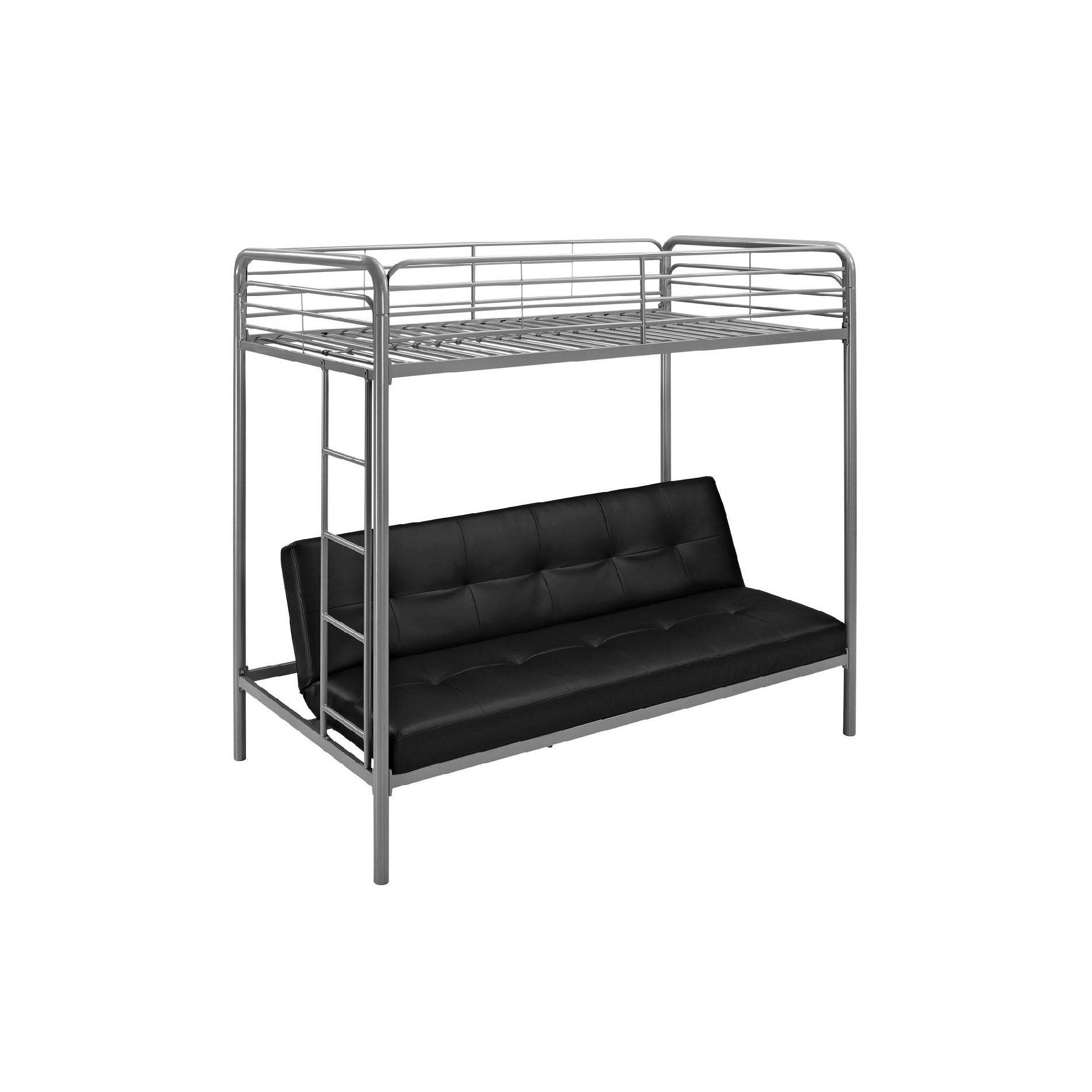 Essential Home Black Payton Twin Over Futon Bunk Bed