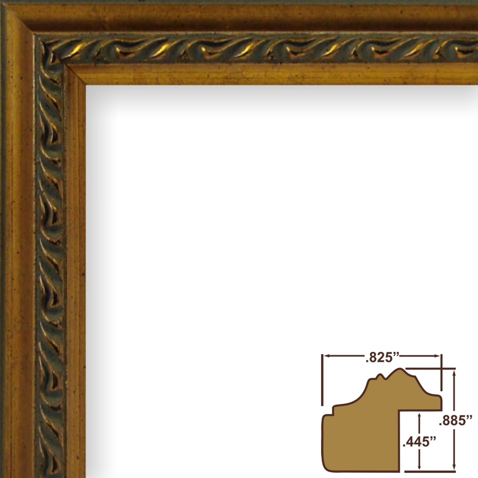 Craig Frames Inc Series 64 Ornate Silver Solid Wood Picture Frame
