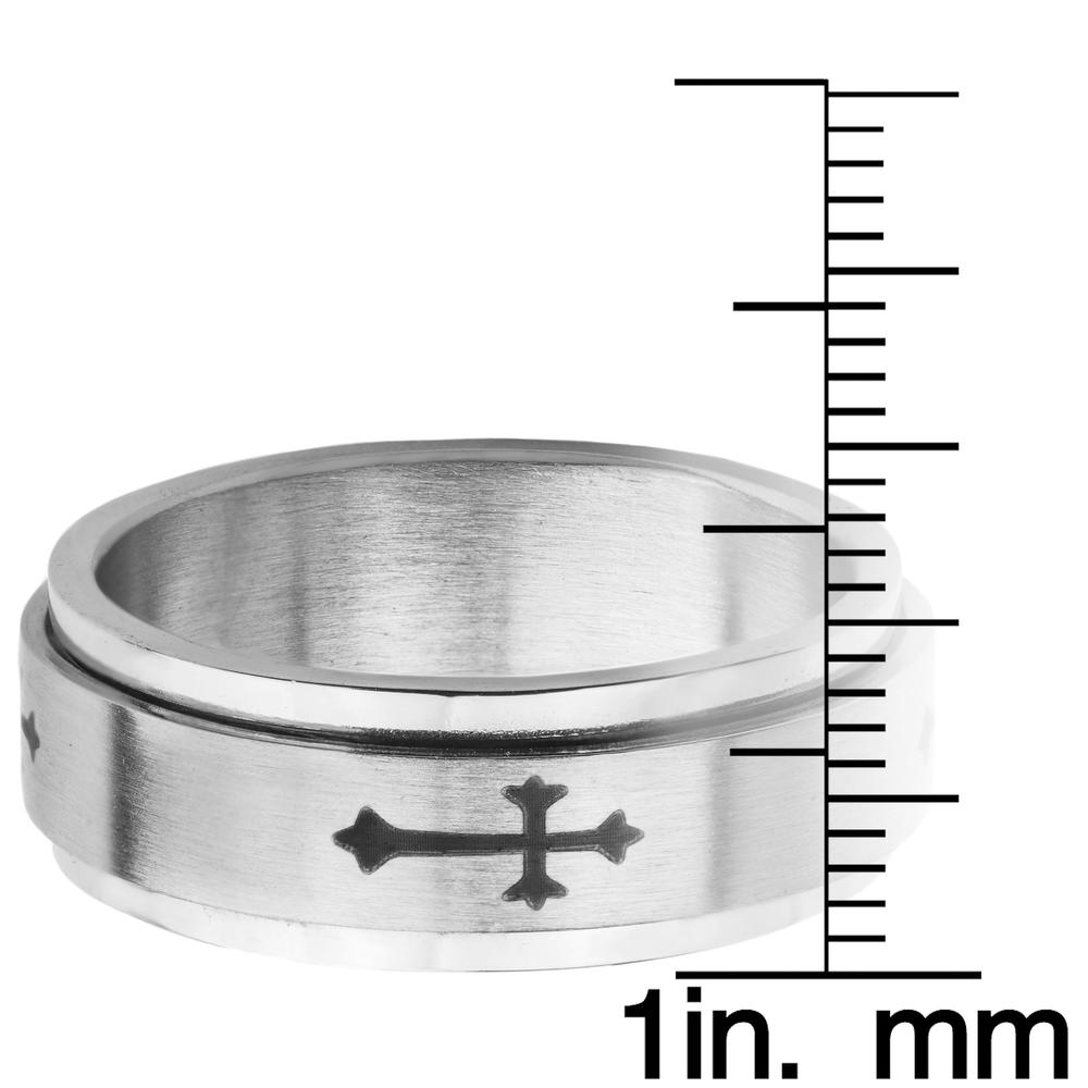 West Coast Jewelry Men's Stainless Steel  Celtic Cross Spinner Ring