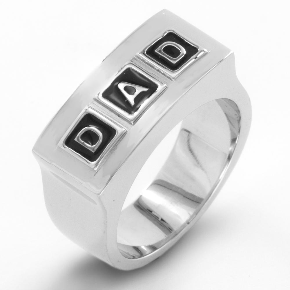 West Coast Jewelry Men's Stainless Steel 'DAD' Ring