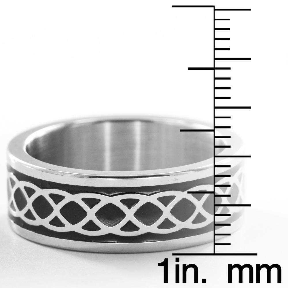 West Coast Jewelry Men's Stainless Stainless Steel Braided Celtic Knot Ring