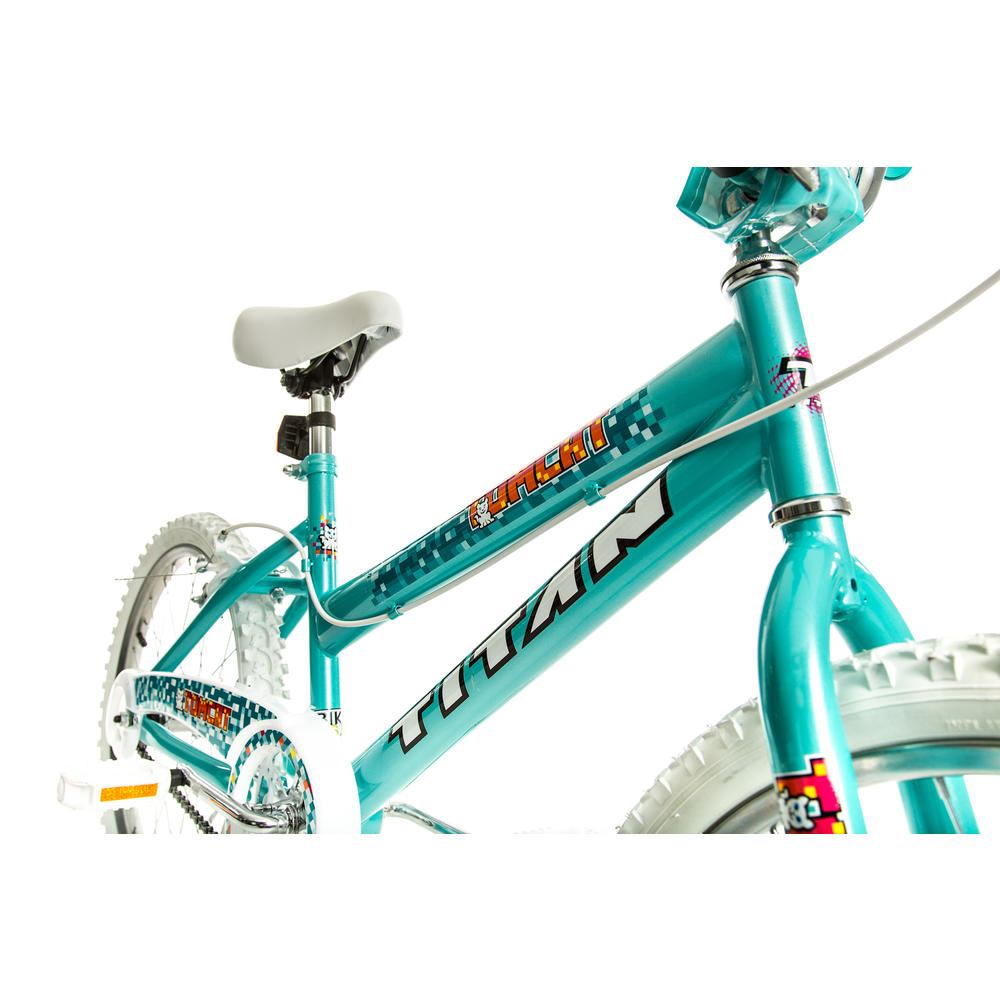 Titan #20141-91 Tomcat Girls BMX Bike with Pads, Teal Blue, 20-Inch Wheel
