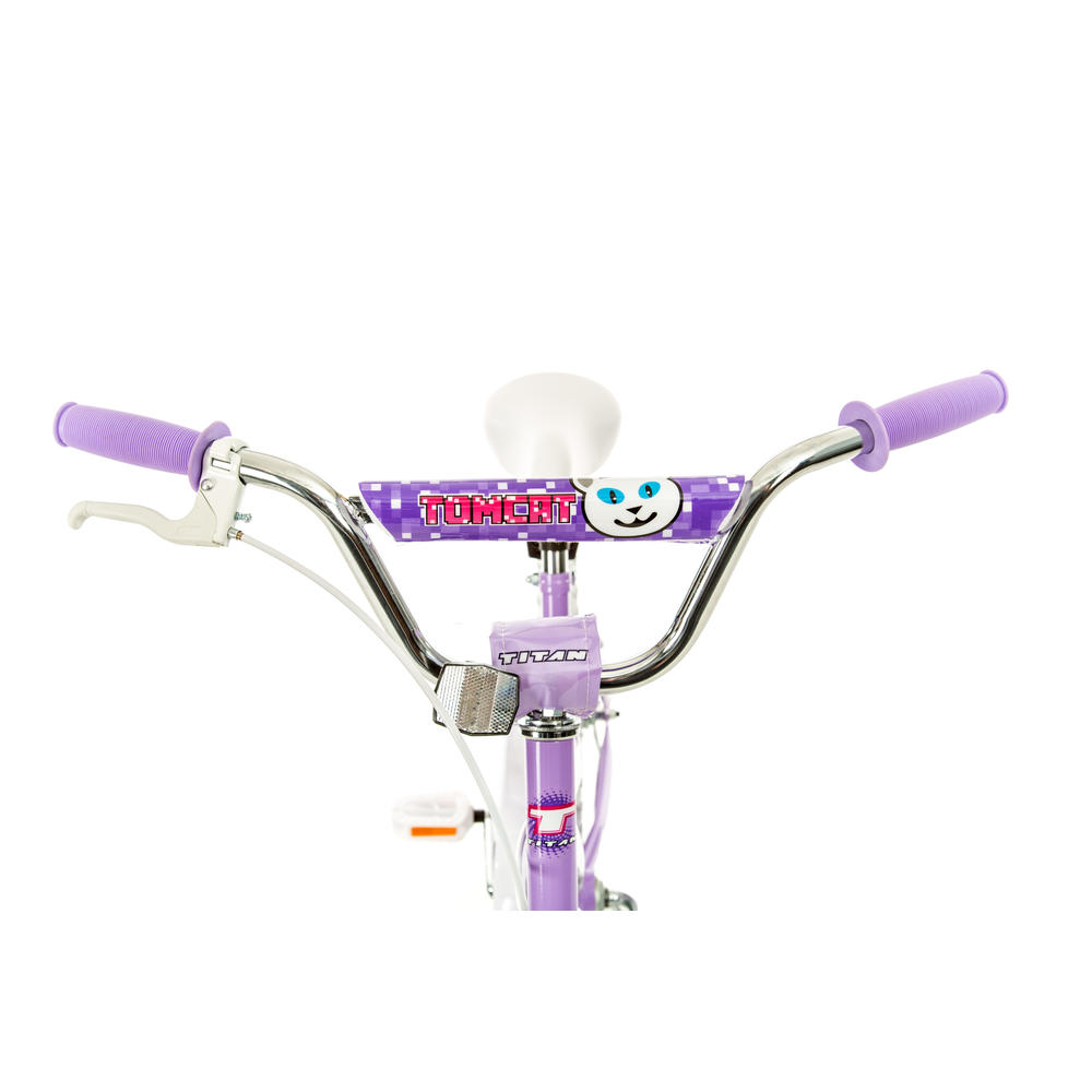 Titan #20141-89 Tomcat Girls BMX Bike with Pads, Lavender, 20-Inch Wheel