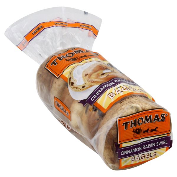 Thomas' Bagels, Cinnamon Raisin Swirl, Pre-Sliced, 6 bagels [20 oz (567 g)]