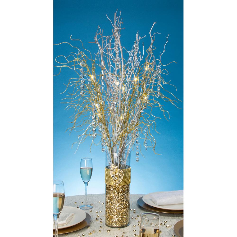 LED Lighted Gold Branch Spray 30"-Battery Operated