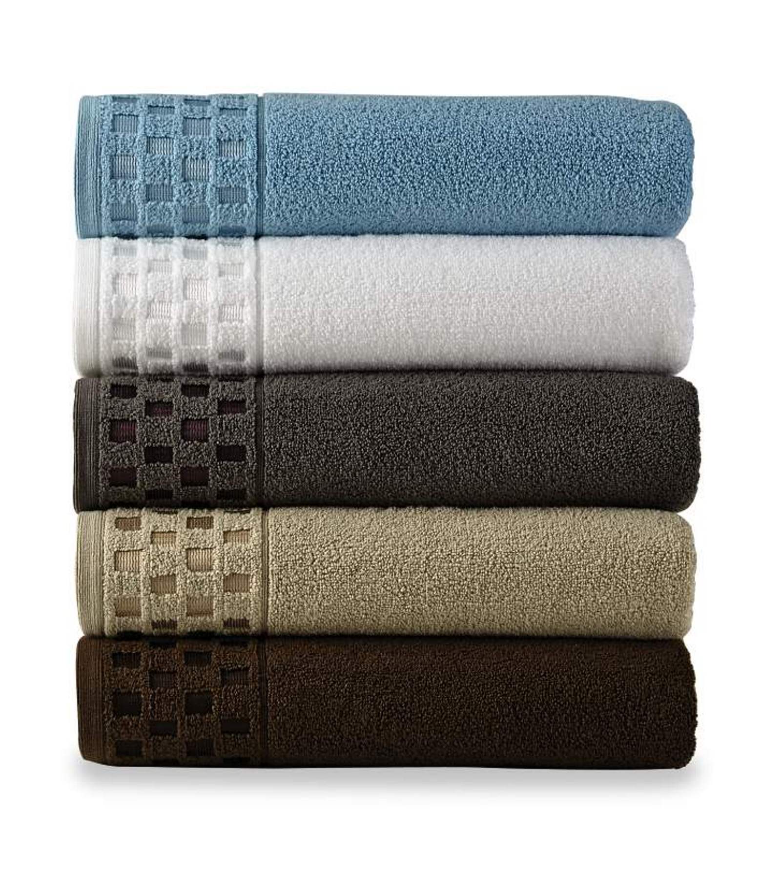 Dobby Border Wash Cloth, Hand Towel, or Bath Towel