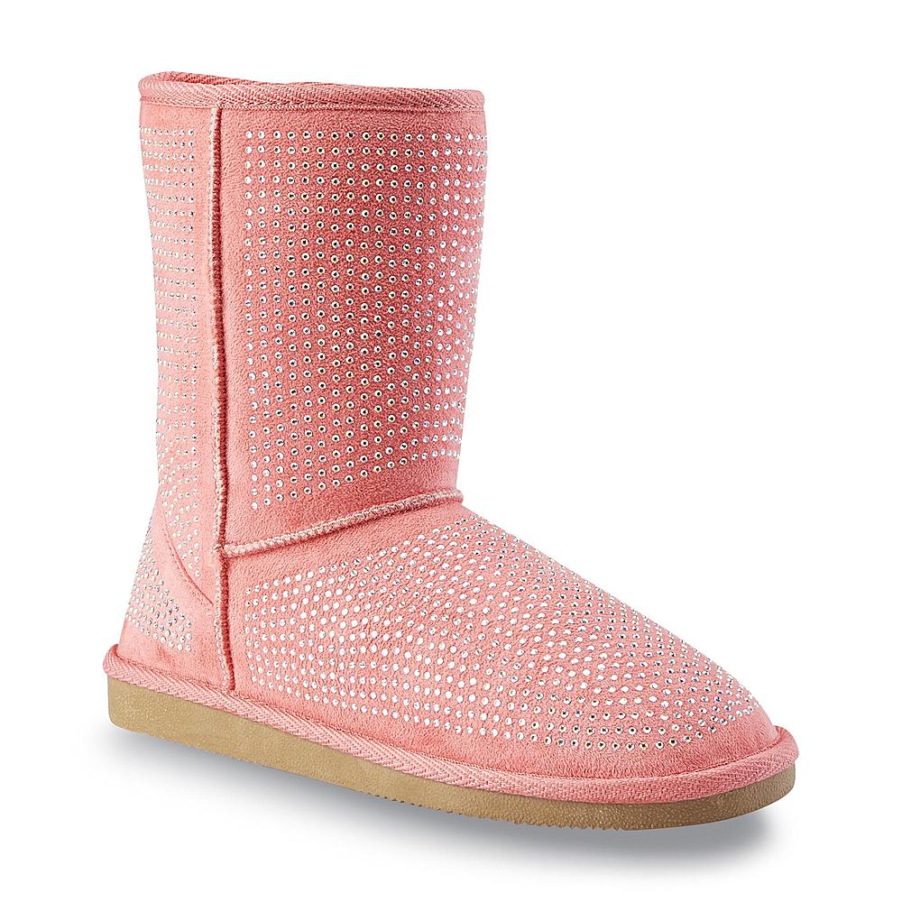 Bolaro Women's Toasty 8" Pink Spangled Fashion Boot
