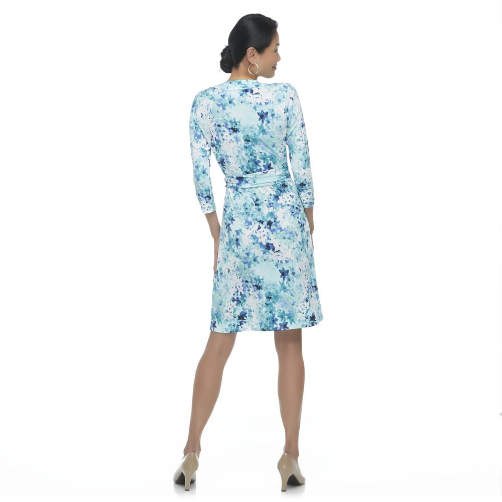 Jaclyn Smith Women's Wrap Dress - Floral Print