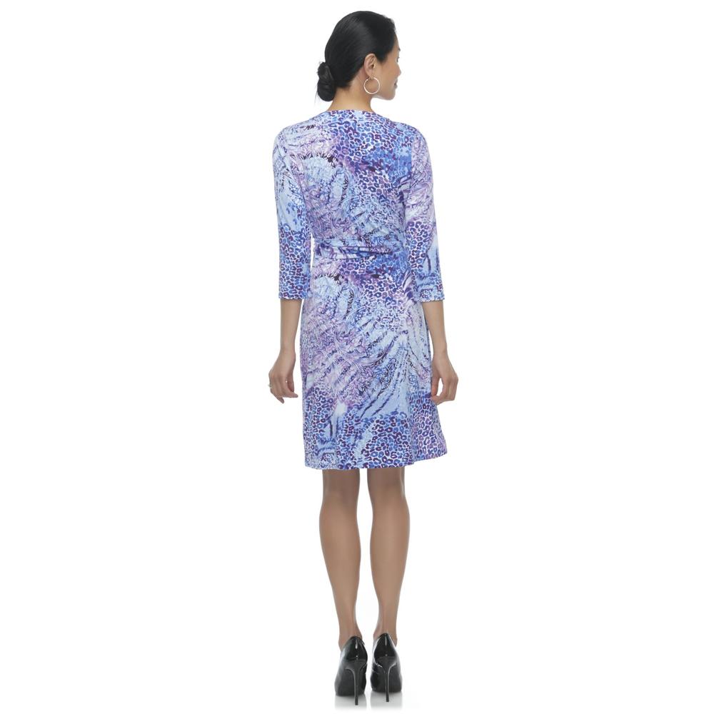 Jaclyn Smith Women's Wrap Dress - Animal Print