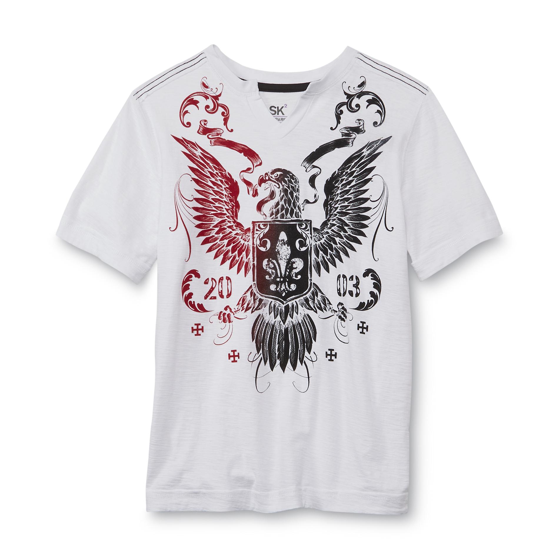 SK2 Boys V-Neck Graphic T-Shirt -Eagle Crest