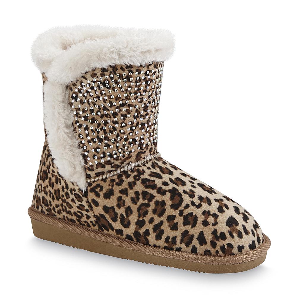 Affinity Girl's Emma Brown/Leopard Print Mid-Calf Boot