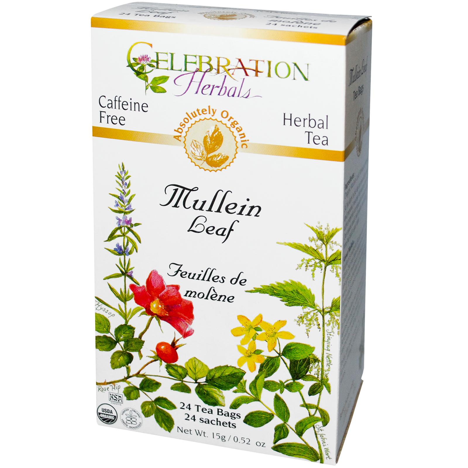 Celebration Herbals Mullein Leaf Organic, 24 bag