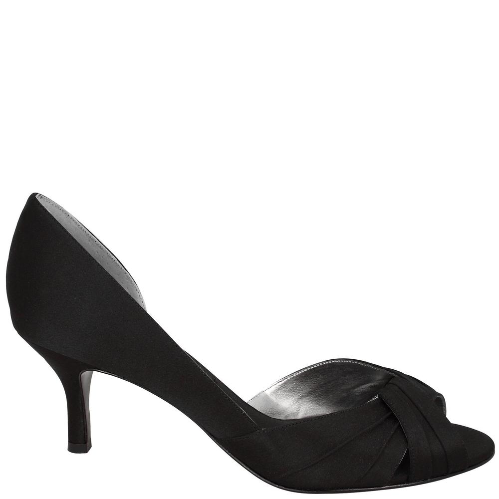 Nina Women's Culver Black D'Orsay Kitten Heel Shoe