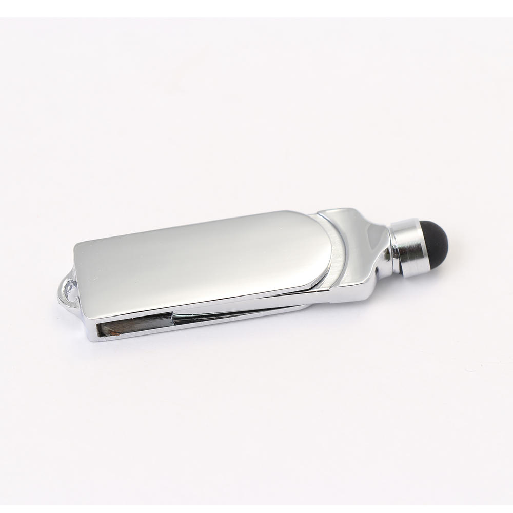 Natico Silver Metal USB Flash Drive with Stylus