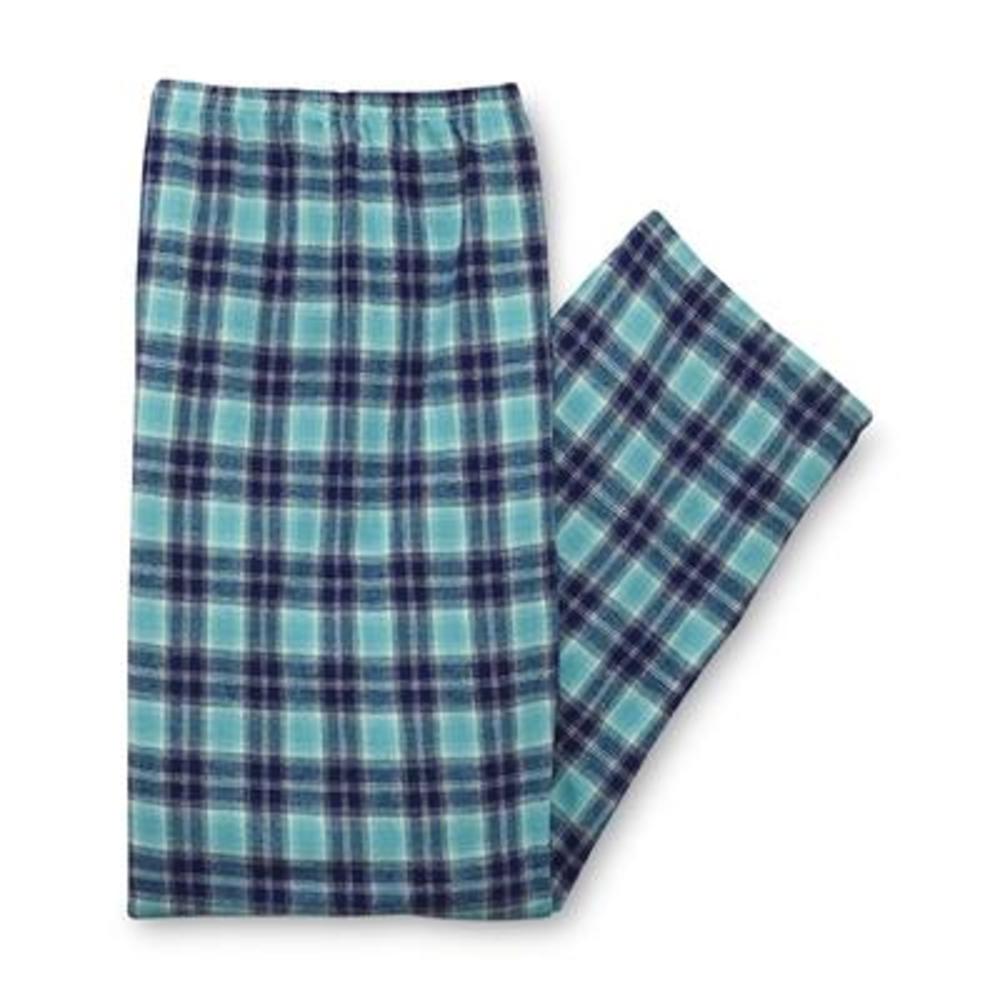 Laura Scott Women's Plus Flannel Pajama Top & Pants - Plaid
