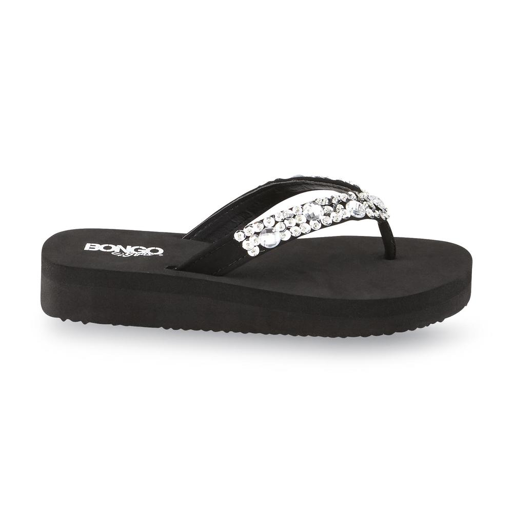 Bongo Girl's Kelsey Black Platform Flip-Flop Sandal