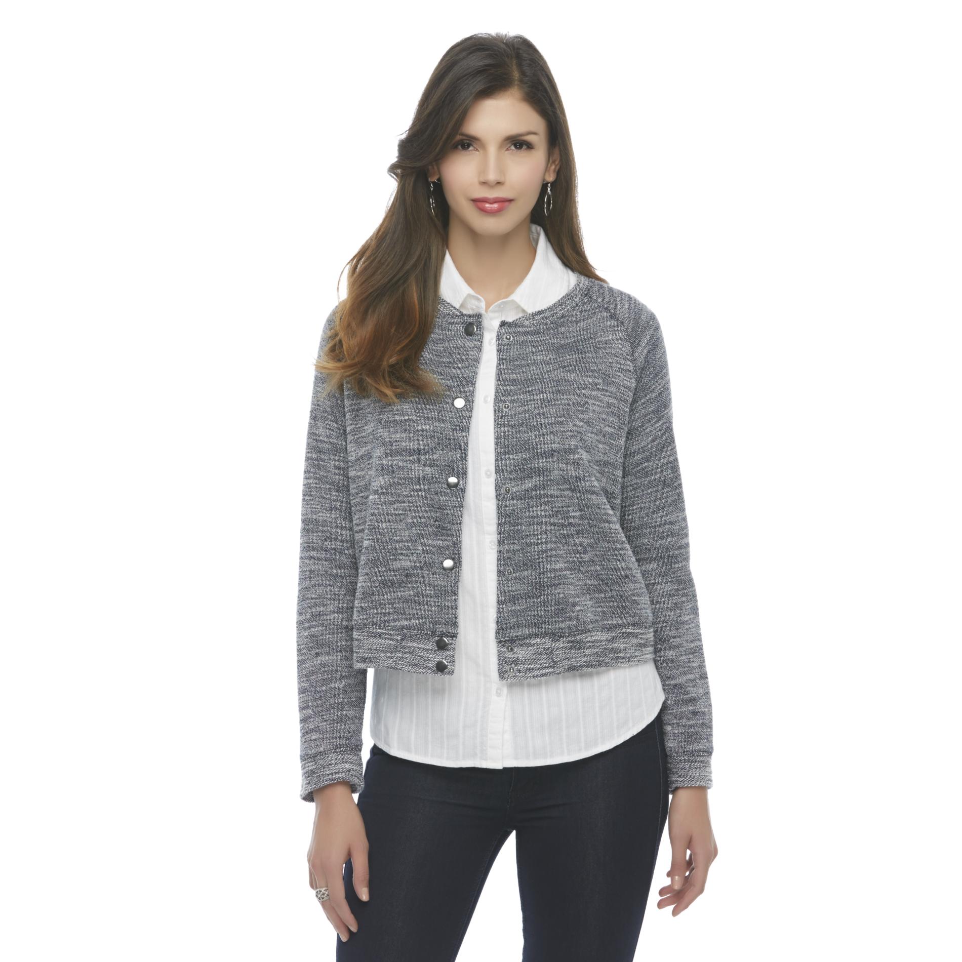 Attention Women's Snap-Front Cardigan - Heathered