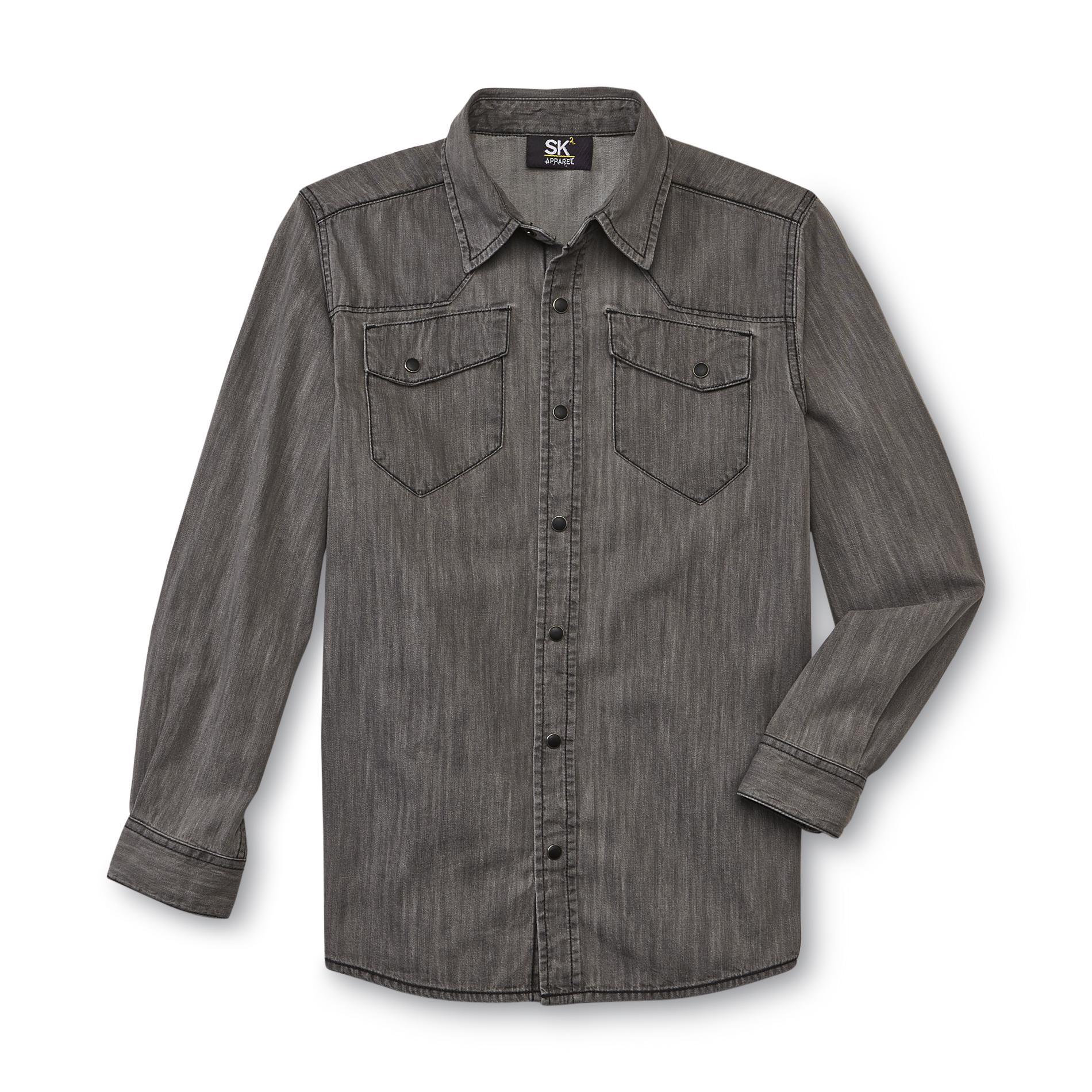 SK2 Boy's Casual Shirt - Gray Wash