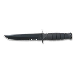 KA-BAR Knives Inc Ka-Bar Short Black Serrated Tanto Knife Short Black Tanto wHard Plastic Sheath 2-5055-2