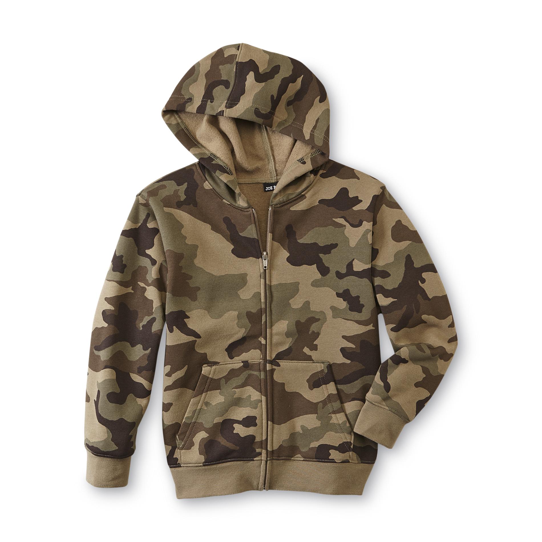 Joe Boxer Boy's Fleece-Lined Hoodie Jacket - Camouflage