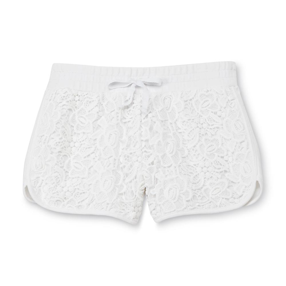 Route 66 Girl's Lace-Trim Gym Shorts