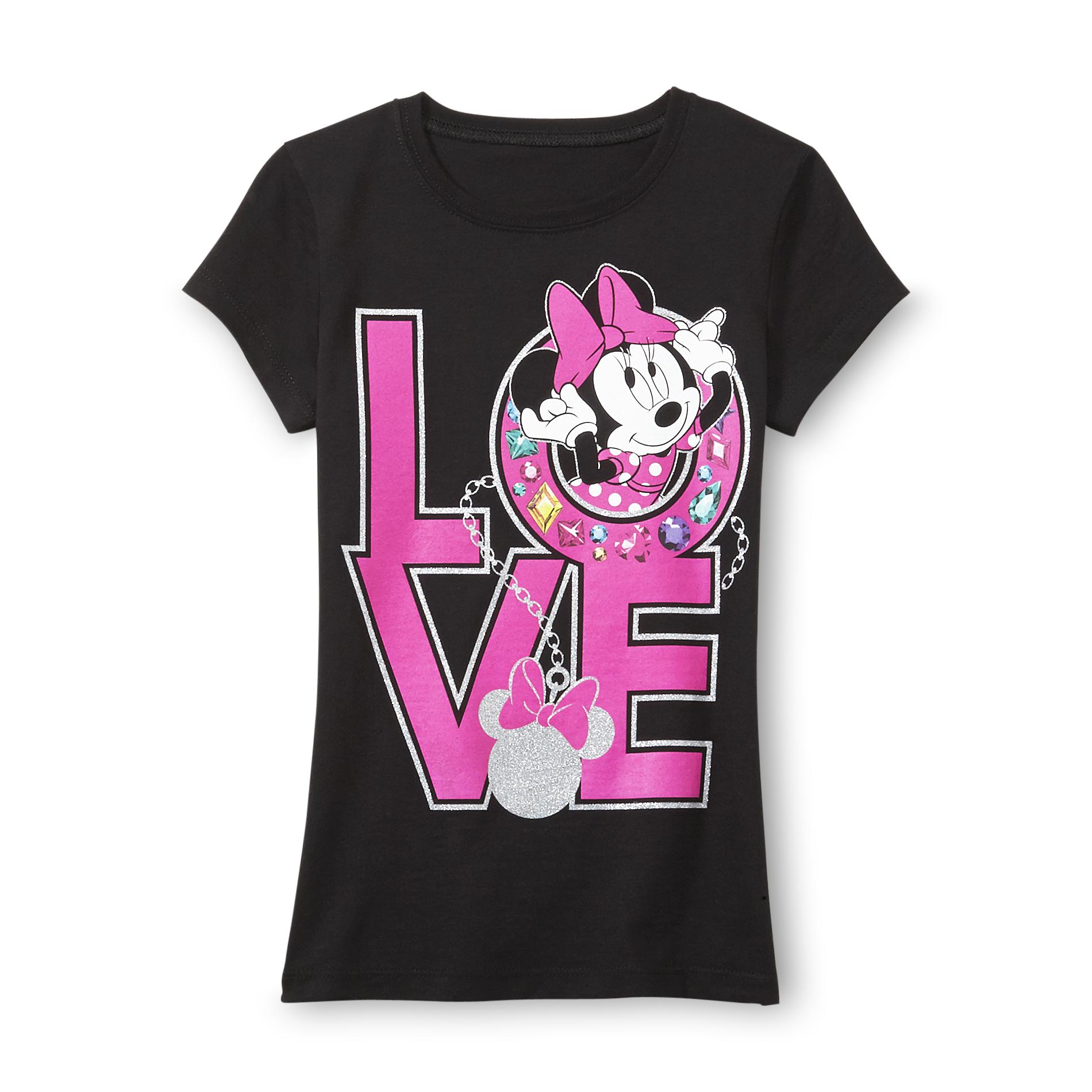 Disney Minnie Mouse Girl's Graphic T-Shirt - Love