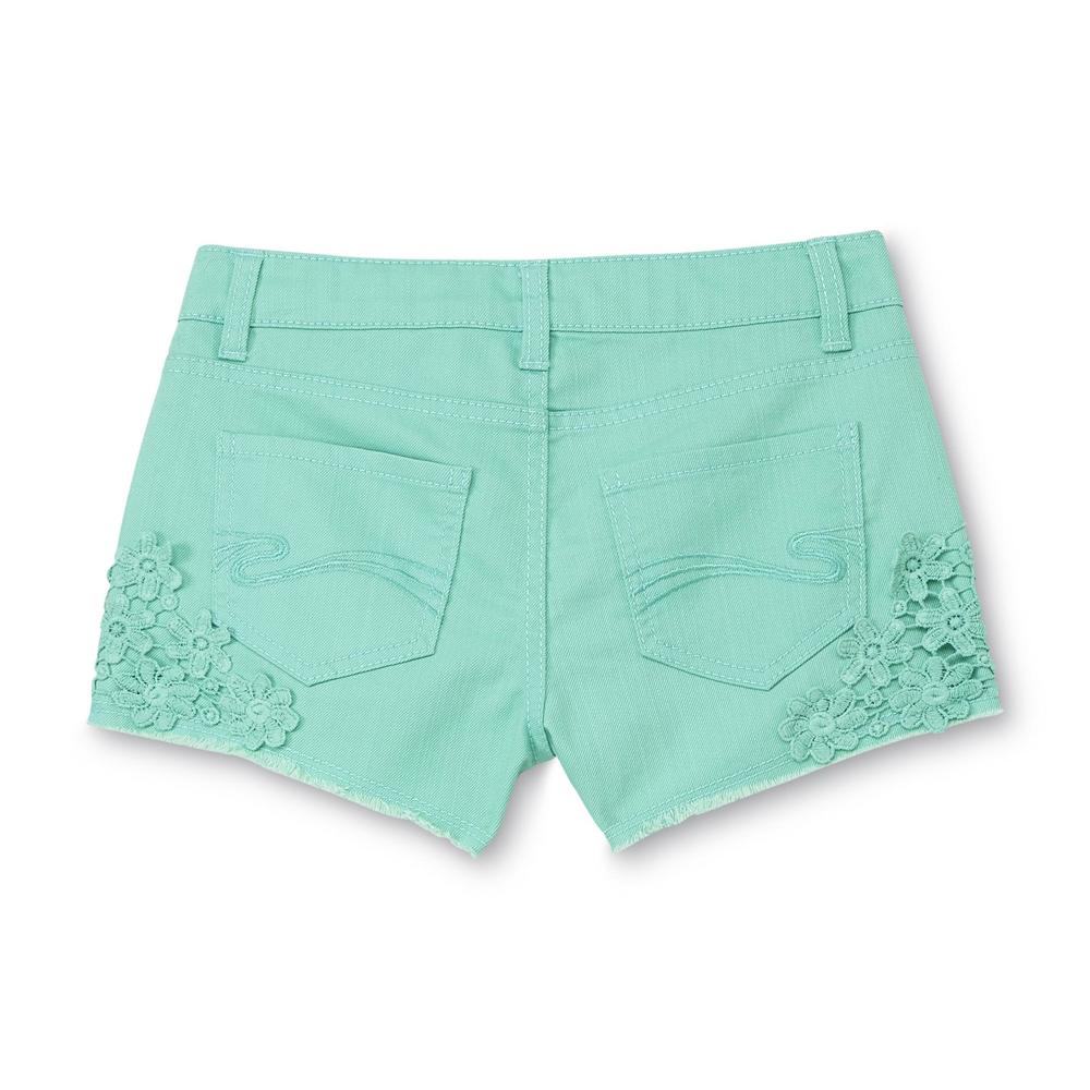 Route 66 Girl's Lace-Trim Shorts