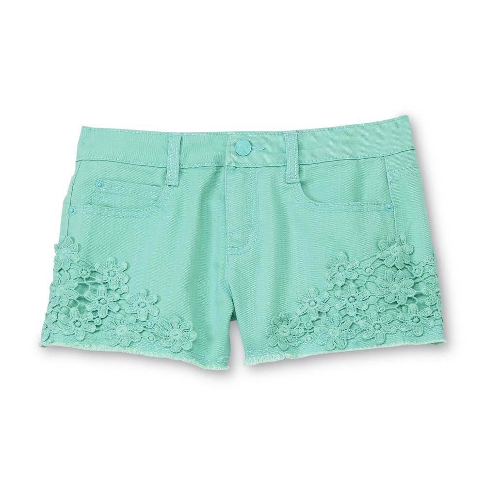 Route 66 Girl's Lace-Trim Shorts