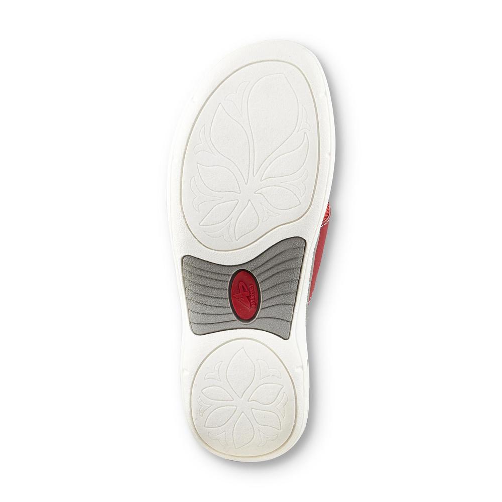 Athletech Women's Ellen Red/Gray Thong Sandal