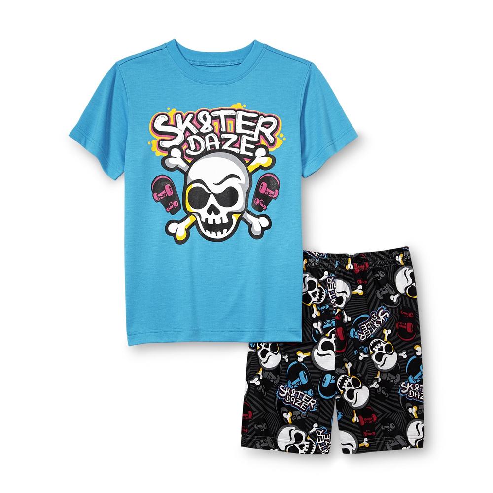 Joe Boxer Boy's Pajama Shirt & Shorts - Skull & Crossbones