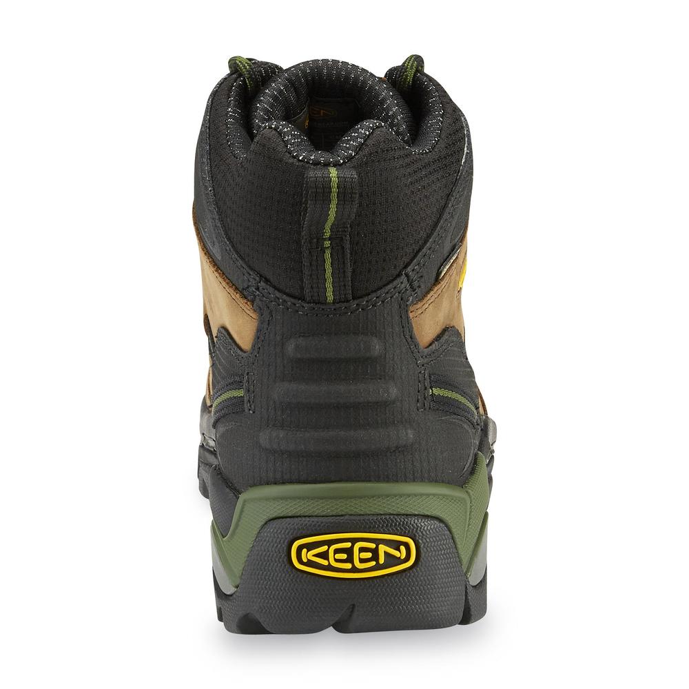 Keen Utility Men's Pittsburgh Brown/Black/Green Waterproof Work Boot