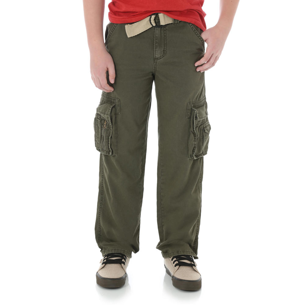 Wrangler Boy's Cargo Pants & Web Belt