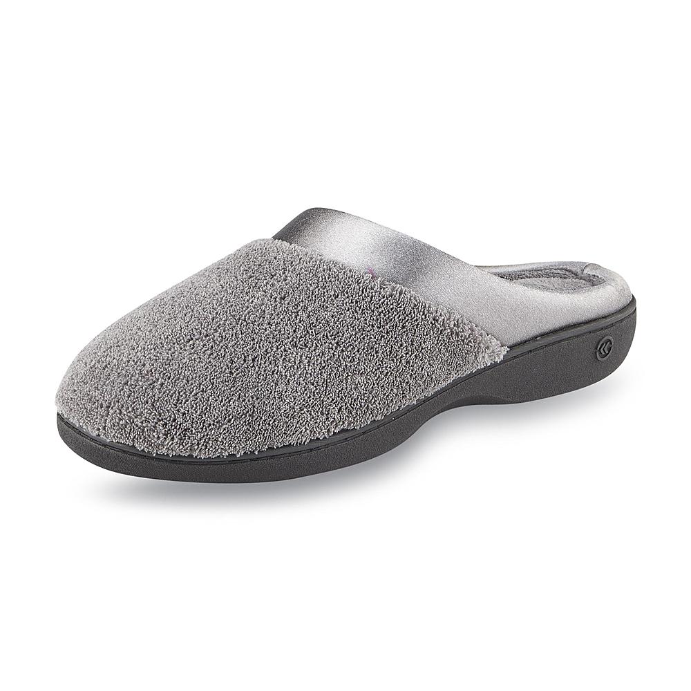 Isotoner Women's Gray Microterry Clog Slipper
