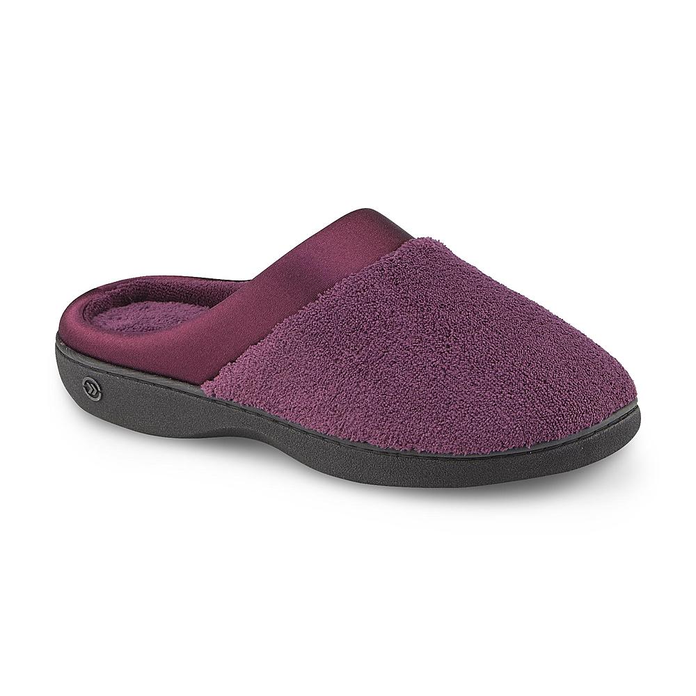 Isotoner Women's Purple Microterry Clog Slipper