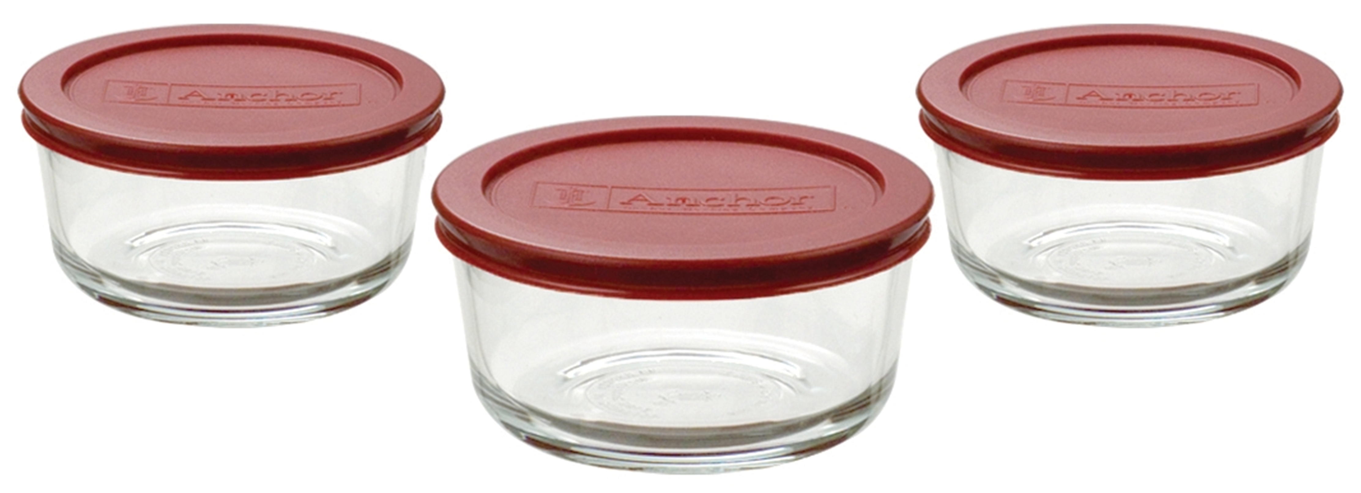 Anchor Hocking 6Piece Glass Kitchen Storage Set 2 cups each