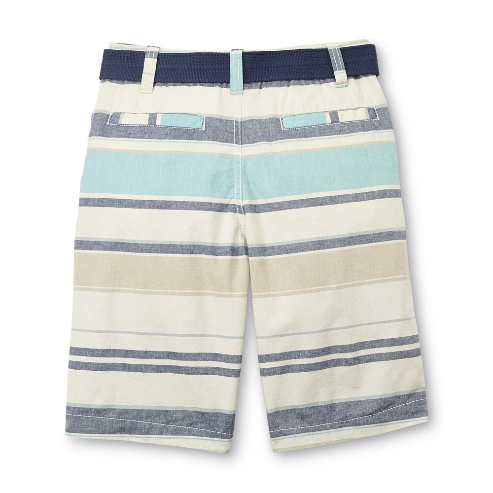 Route 66 Boy's Flat-Front Shorts & Belt - Striped