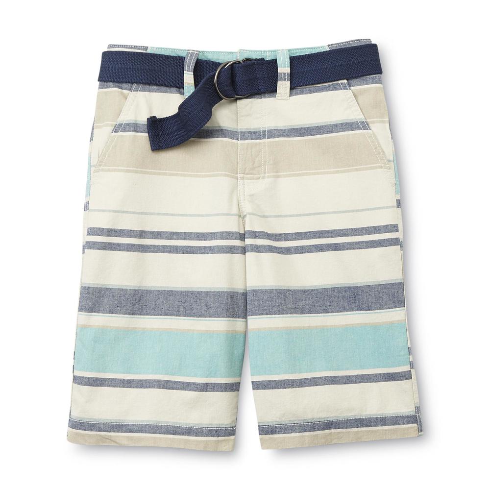 Route 66 Boy's Flat-Front Shorts & Belt - Striped